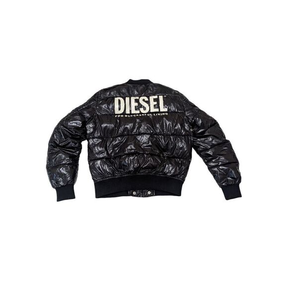 Diesel Donsjas Jony Puffer Kids Jacket Black Large - Picture 6 of 11